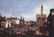 Bernardo Bellotto Piazza della Signoria a Firenze painting